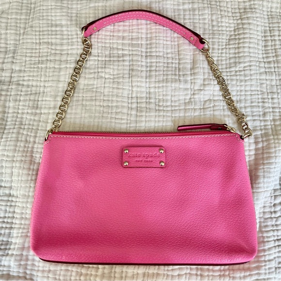 kate spade Handbags - Kate Spade | Pink Leather Shoulder Zip Purse Handbag